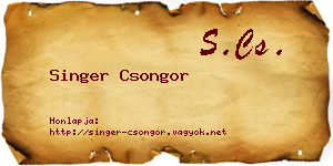 Singer Csongor névjegykártya