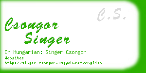 csongor singer business card